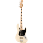 Squier Affinity Series Active Jazz Bass, Maple Fingerboard, Black Pickguard, Olympic White