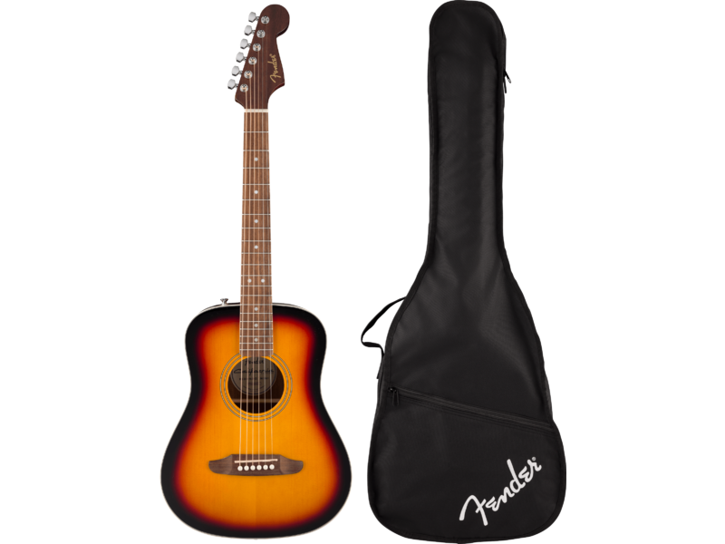 Fender California Standard Redondo Mini with Bag, Spruce Top, 3-Color Sunburst