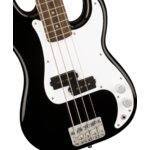 Squier Mini Precision Bass, Laurel Fingerboard, White Pickguard, Black