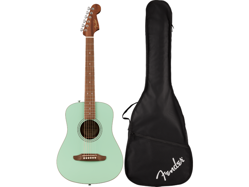 Fender California Standard Redondo Mini with Bag, Spruce Top, Surf Green