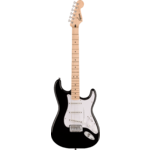 Squier Sonic Stratocaster, Maple Fingerboard, White Pickguard, Black