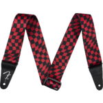 Fender Red Wavy Checkerboard Polyester Strap
