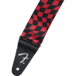 Fender Red Wavy Checkerboard Polyester Strap