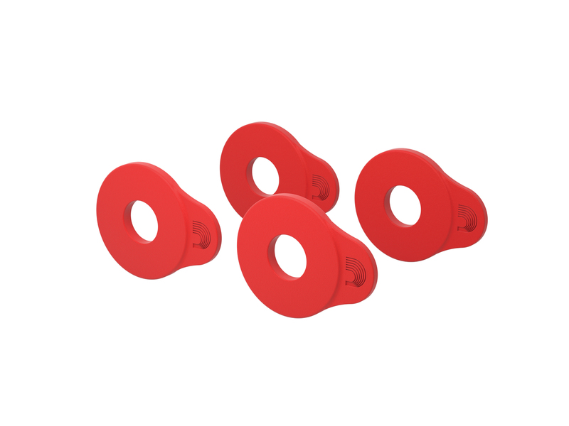 DAddario Flex Lock Strap Locks, Red