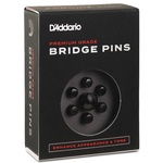 DAddario Injected Molded Bridge Pins with End Pin Set, Ivory with Ebony Dot