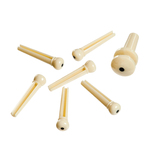DAddario Injected Molded Bridge Pins with End Pin Set, Ivory with Ebony Dot
