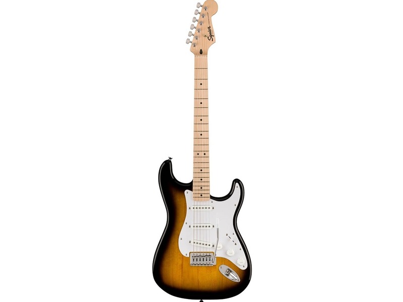Squier Sonic Stratocaster, Maple Fingerboard, White Pickguard, 2-Color Sunburst