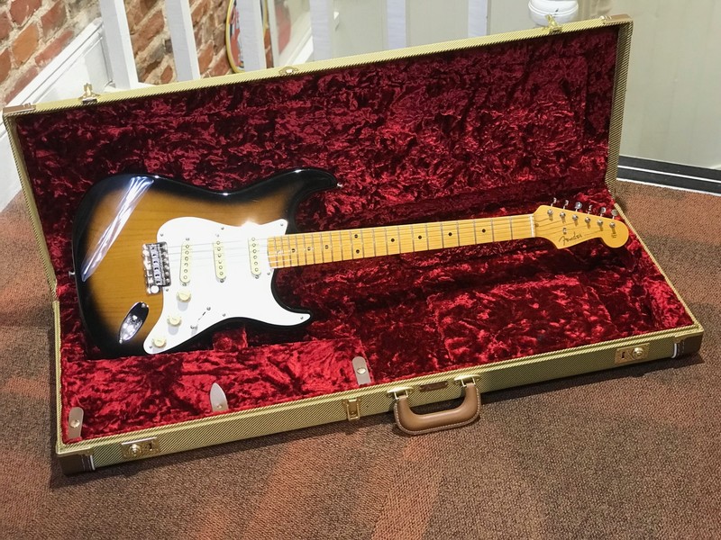Pre Loved Fender American Vintage II 1957 Stratocaster, 2 Colour Sunburst Inc Hard Case