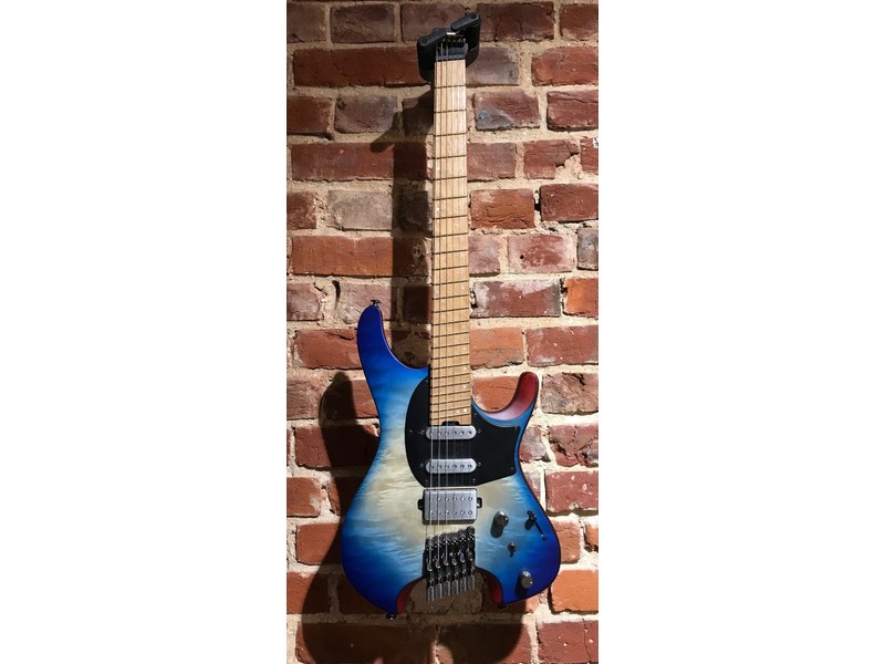 Pre Loved Ibanez QX54QM-BSM Headless Guitar Blue Sphere Burst Matte