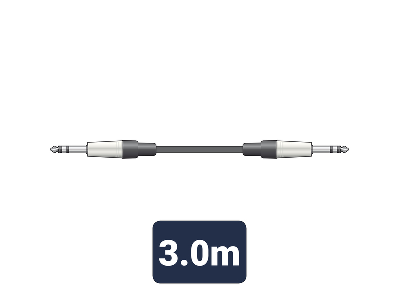 Classic Audio Lead 6.3mm Jack - 6.3mm Jack 3.0m