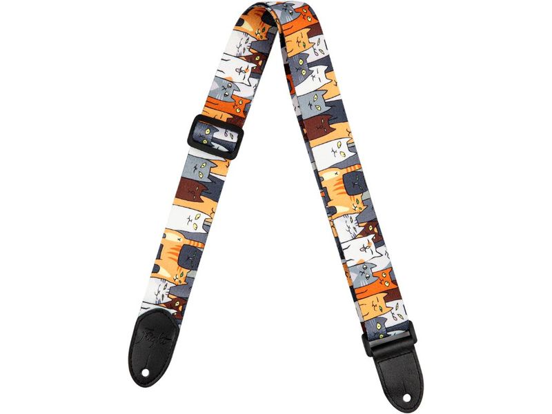 Flight Polyester Ukulele Strap - Cats