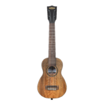 Kala KA-CM-SLN_W/BAG Satin Curly Mango + Black Binding Long Neck Soprano with Bag