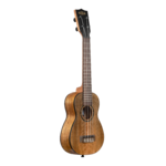 Kala KA-CM-SLN_W/BAG Satin Curly Mango + Black Binding Long Neck Soprano with Bag