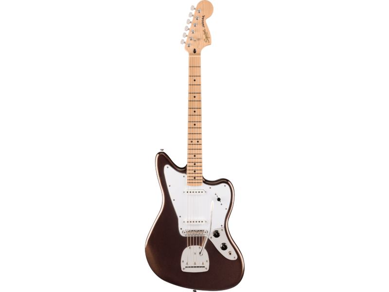 Squier Affinity Series Jaguar, Maple Fingerboard, White Pickguard, Mystic Metallic Brown