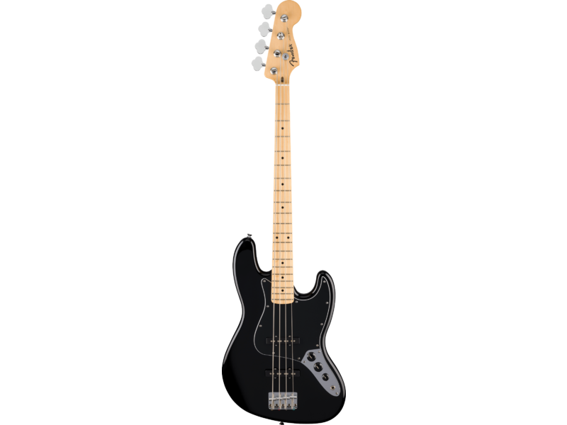 Fender Standard Jazz Bass, Maple Fingerboard, Black Pickguard, Black