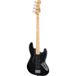 Fender Standard Jazz Bass, Maple Fingerboard, Black Pickguard, Black