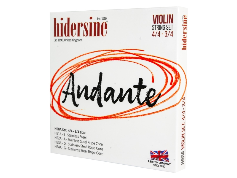 Hidersine Andante Violin Strings 3/4 - 4/4