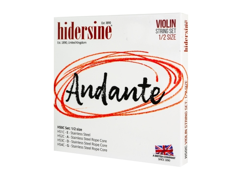 Hidersine Andante Violin Strings 1/2