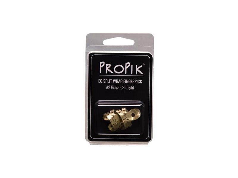 ProPik EC Spit Wrap Brass Finger Picks Retail 2PK