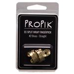 ProPik EC Spit Wrap Brass Finger Picks Retail 2PK