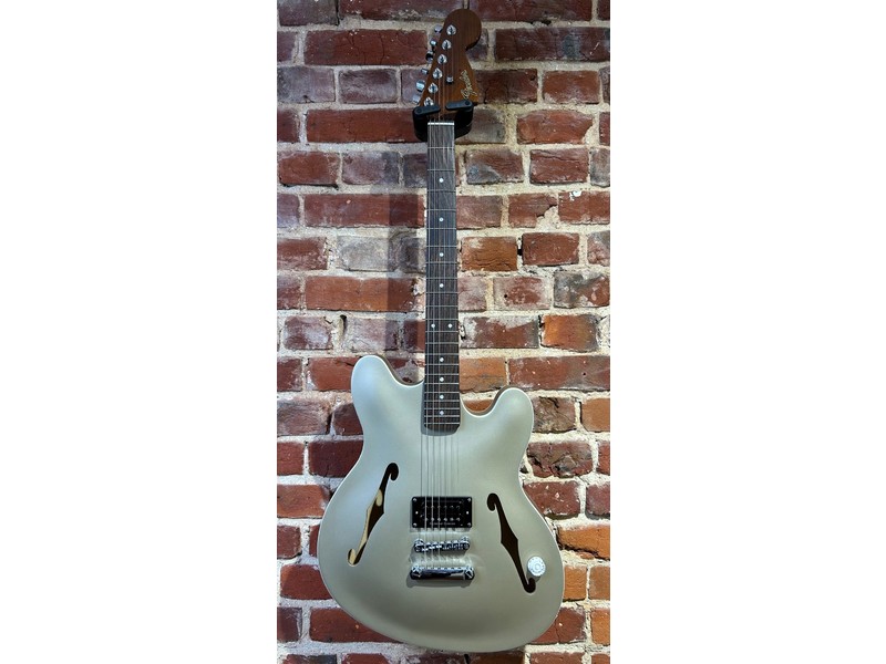 Pre Loved Fender Tom Delonge Starcaster Satin Shoreline Gold Inc Bag