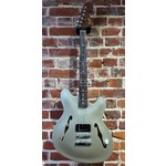 Pre Loved Fender Tom Delonge Starcaster Satin Shoreline Gold Inc Bag