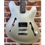 Pre Loved Fender Tom Delonge Starcaster Satin Shoreline Gold Inc Bag