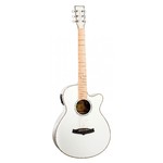 Tanglewood TW4CEBLW Winterleaf Super Folk Whitsunday White