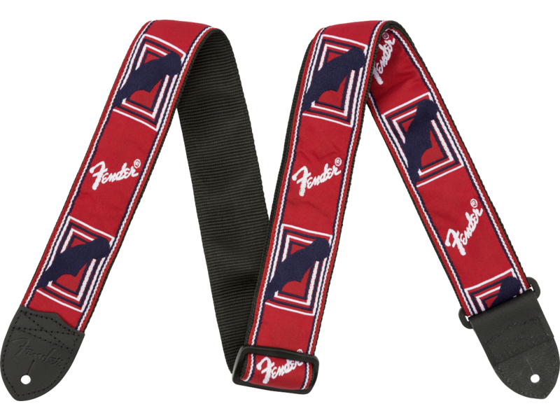 FENDER 2 inch Monogrammed Strap Red/White/Blue 0990682000