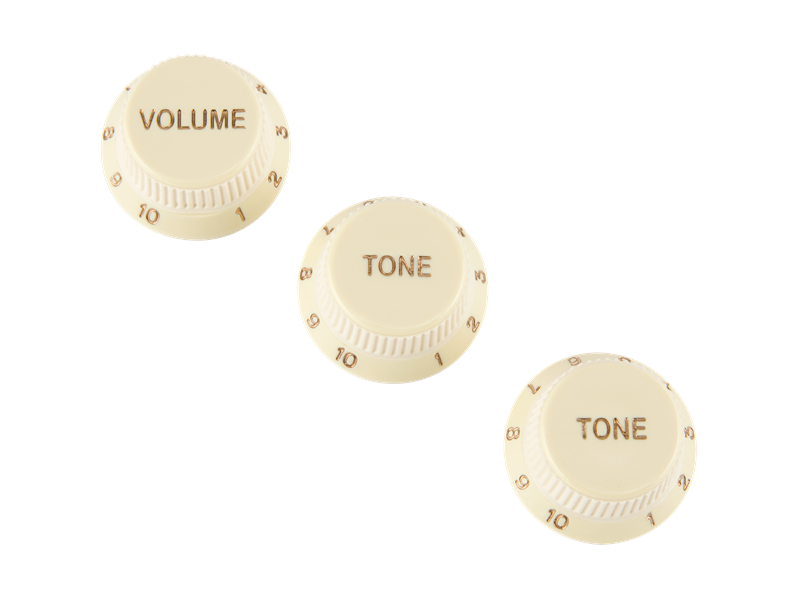 Fender Stratocaster Soft Touch Knobs Aged White