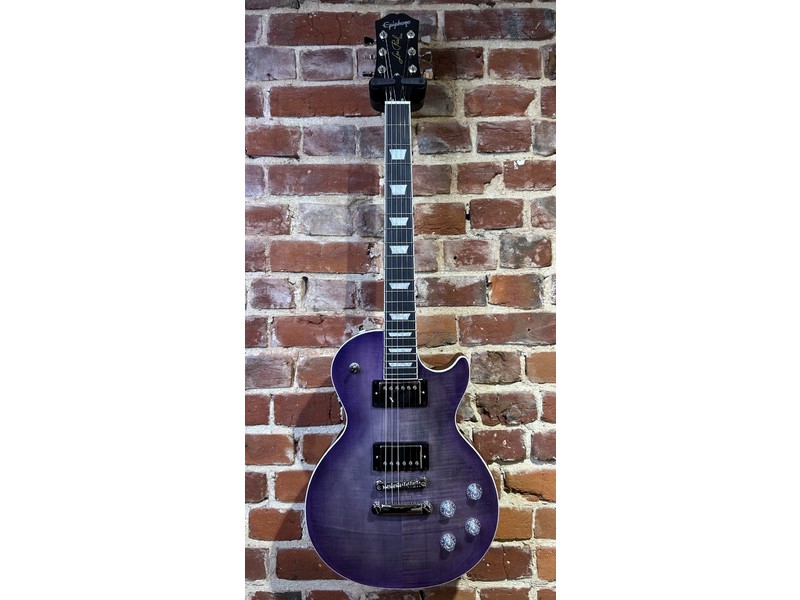 Pre Loved Epiphone Les Paul Modern Figured Purple Burst Inc Bag