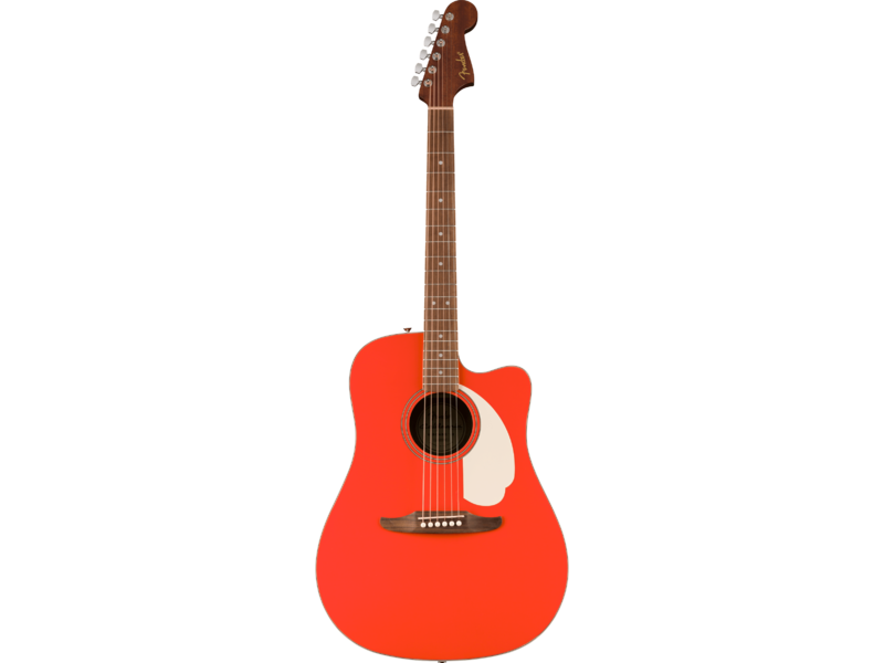 Fender California Standard Redondo CE, Spruce Top, Ivory Pickguard, Fiesta Red