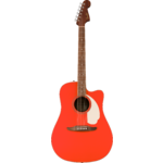 Fender California Standard Redondo CE, Spruce Top, Ivory Pickguard, Fiesta Red