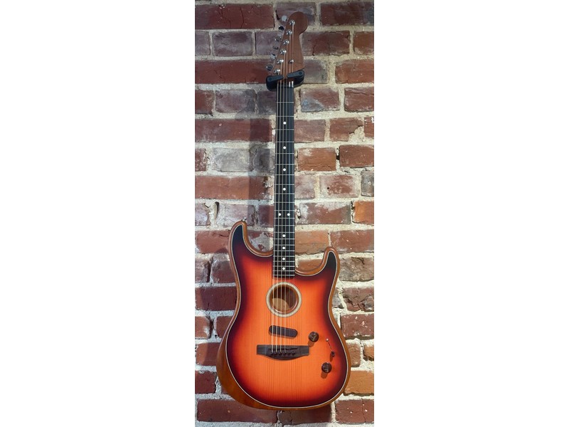 Pre Loved Fender American Acoustasonic Stratocaster Sunburst Inc Bag