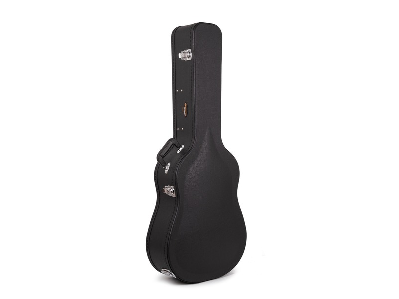 Freestyle Deluxe Arch Top Wood Case 000 Folk Style Guitars