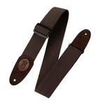 Levys Cotton Signature Logo w Suede Ends 2 Inch - Brown