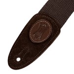 Levys Cotton Signature Logo w Suede Ends 2 Inch - Brown