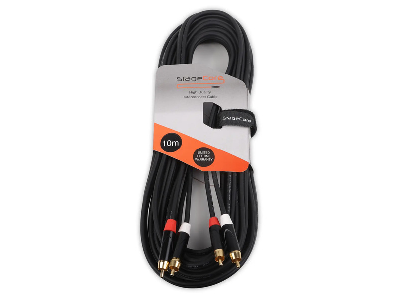 Stagecore 2x Male RCA Plugs - 2 x Male RCA Phono Plugs 10m