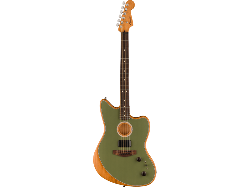 Fender Acoustasonic Player Jazzmaster, Rosewood Fingerboard, Antique Olive