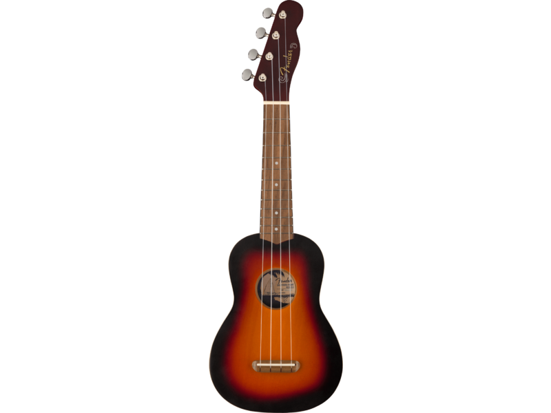 Fender Venice Soprano Uke, Walnut Fingerboard, 2-Color Sunburst