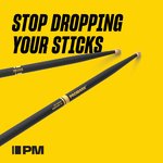 ProMark Rebound 7A ActiveGrip Hickory Drumstick, Acorn Wood Tip