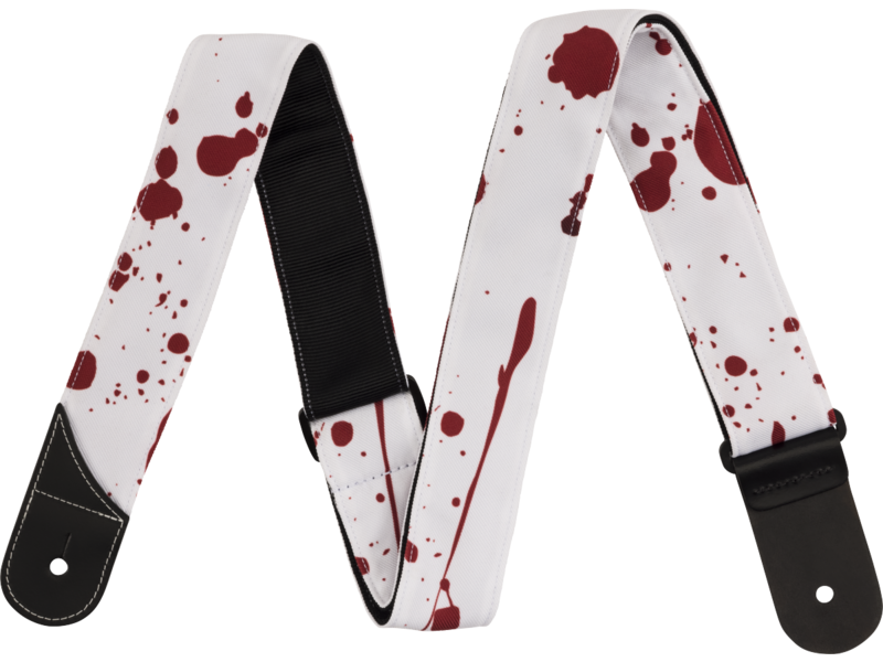 Jackson Splatter Strap, White and Red, 2"