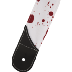 Jackson Splatter Strap, White and Red, 2"