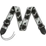 Fender Monogrammed Strap, Black/Light Grey/Dark Grey, 2"