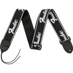 Running Logo Strap, Black/White Logo, 2"
