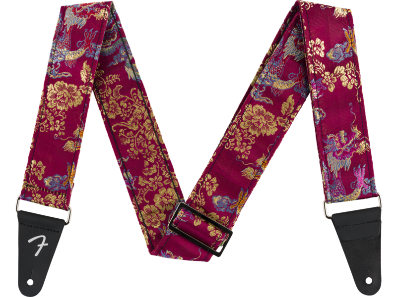 Fender Satin Dragon Strap, Wine
