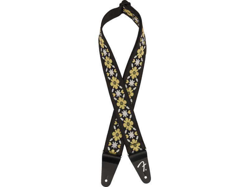 Fender Pasadena Woven Strap, Yellow Clover, 2"