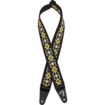 Fender Pasadena Woven Strap, Yellow Clover, 2"
