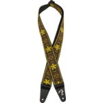 Fender Pasadena Woven Strap, Yellow Wallflower, 2"