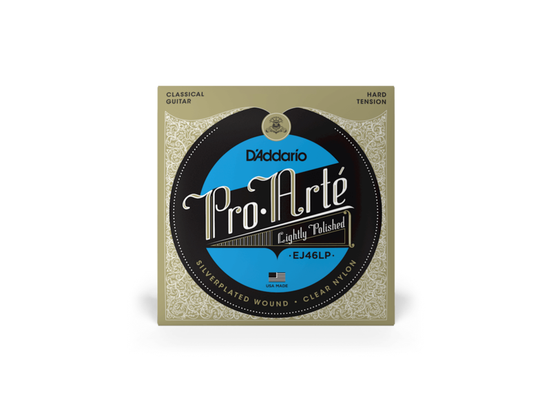 DAddario EJ46LP Hard Tension, Pro-Arté Lightly Polished Composite Classical Guitar Strings